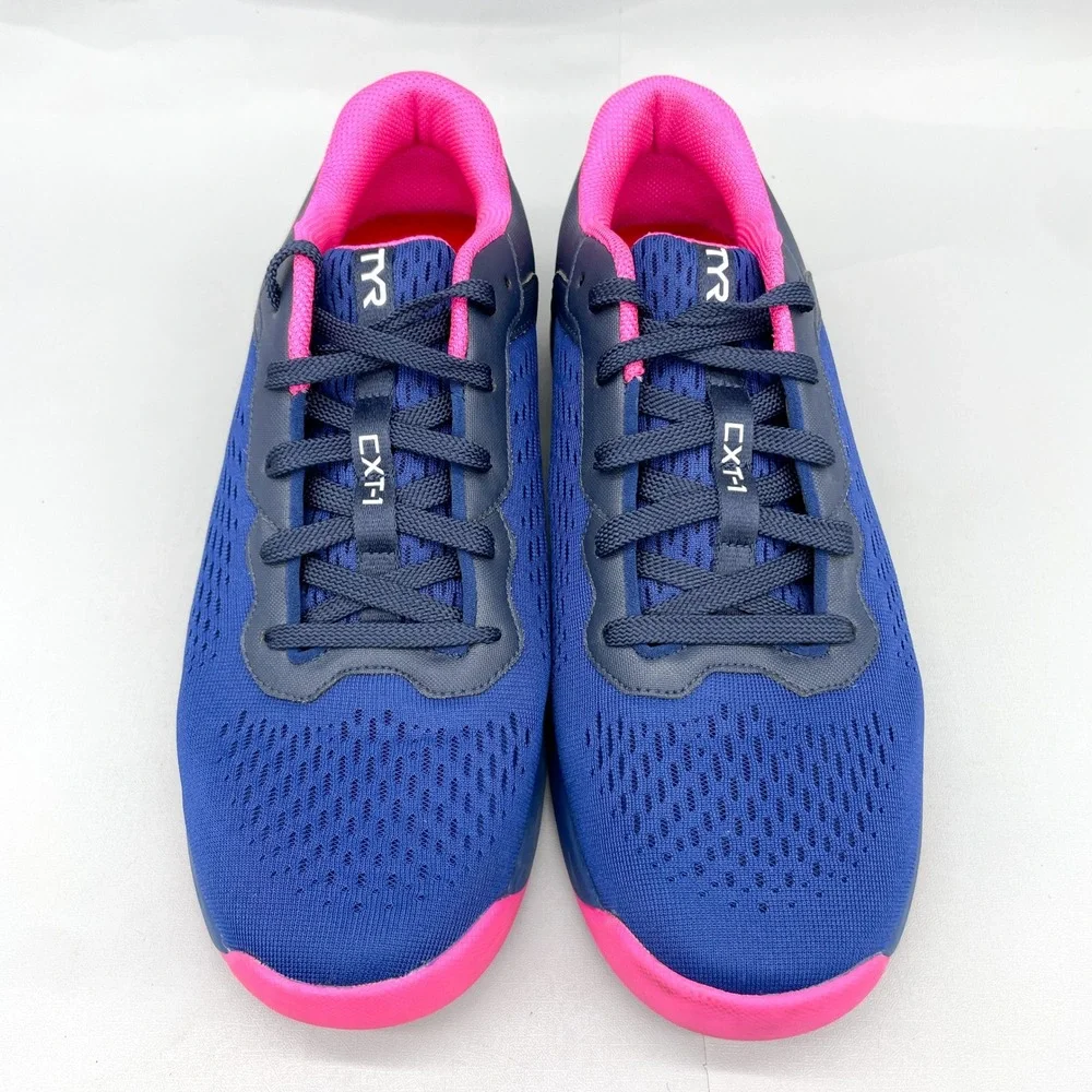 TYR CXT-1 Trainer Mens 10.5 Blue Pink Athletic Gym Shoes Sneakers CrossFit HIIT - Picture 3 of 11